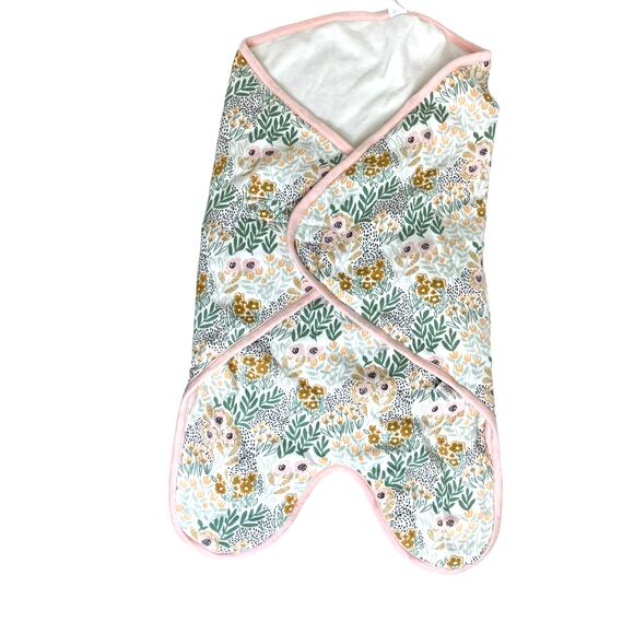 Nordstrom COTTON WRAP BABY BUNTINGNWTWhite Pink Wildflowers Print